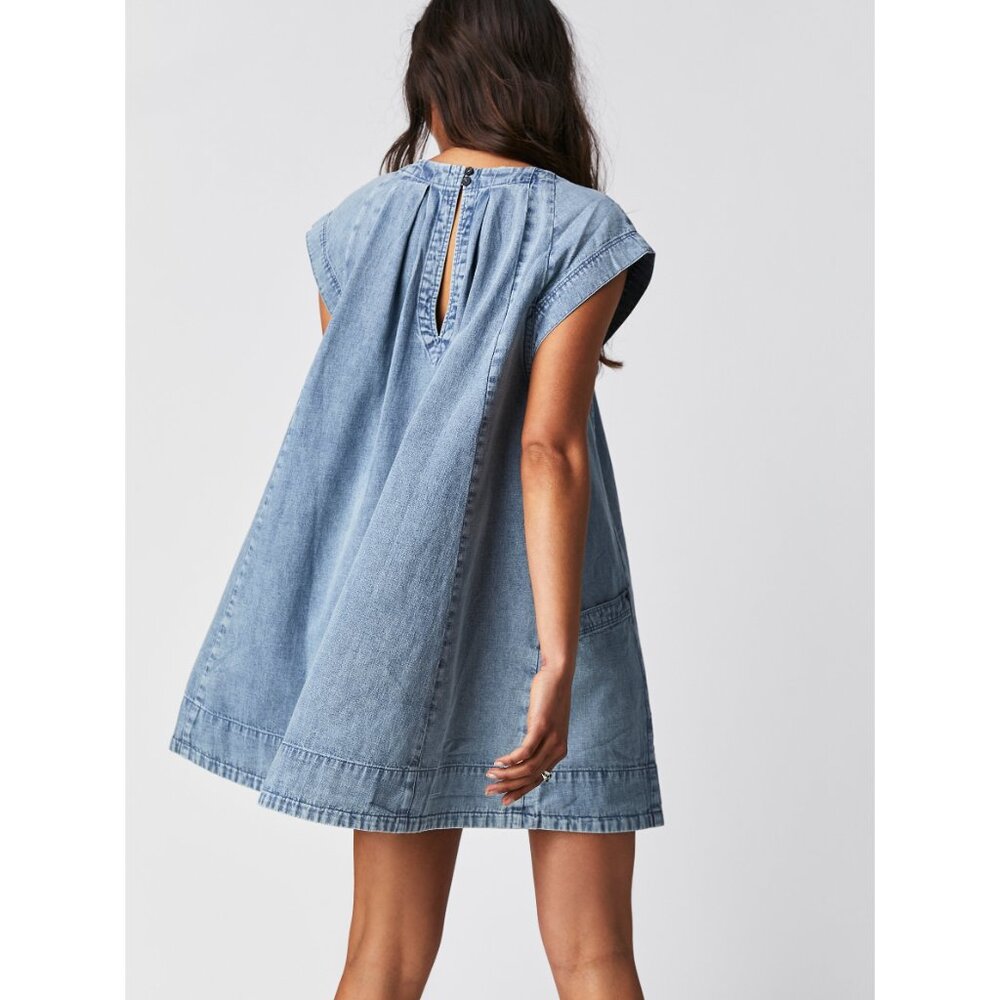 🎉LAST CHANCE🎉 FREE PEOPLE Marcel Mini Dress / Lakeside - Picture 2 of 5